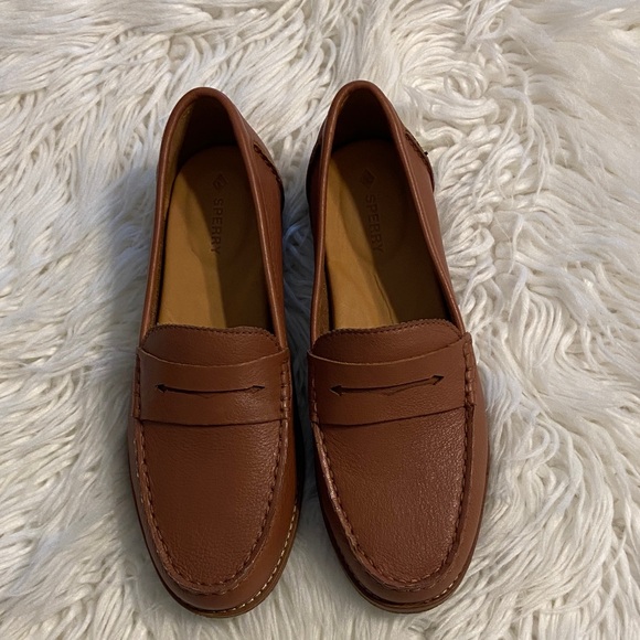 Sperry Shoes - Sperry Women’s Brown Leather Slip-On Loafers size 7.5 BNWOT see all photos